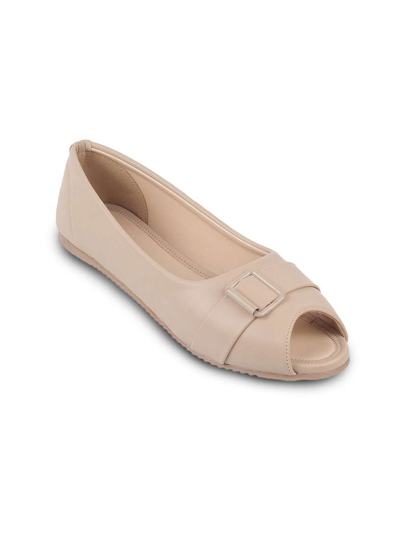 Buy WALKWAY by Metro Buckles Detail Peep Toe Ballerinas Flats for Women 27013952 Myntra