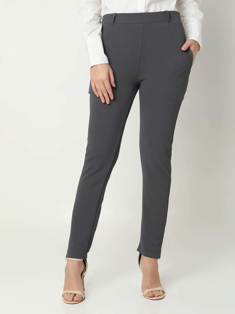Buy Smarty Pants Women Relaxed High Rise Cotton Trousers Trousers for Women 27013980 Myntra