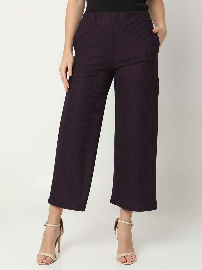 Buy Smarty Pants Women Relaxed Straight Leg Loose Fit Lint Free Cotton Culottes Trousers Trousers for Women 27015708 Myntra