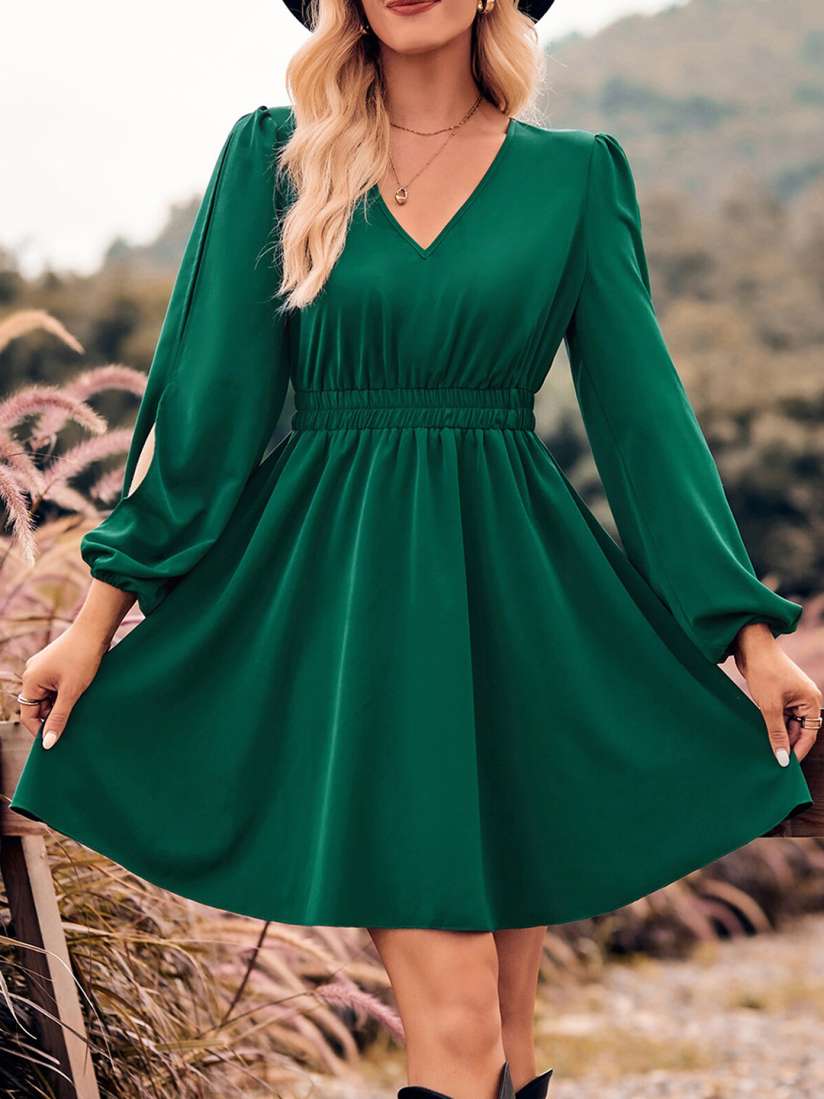 Buy StyleCast Green Fit Flare Dress Dresses for Women 27015868 Myntra