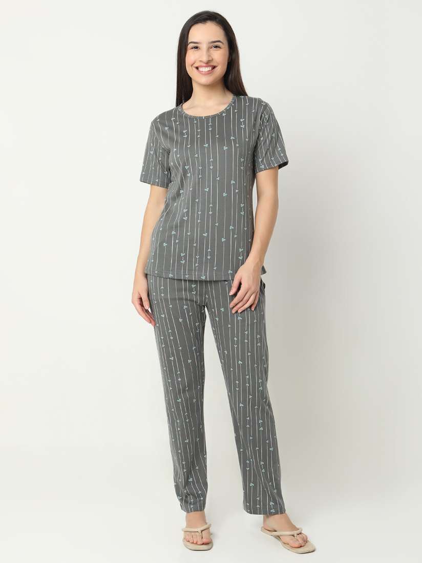 Buy Smarty Pants Conversational Printed Pure Cotton Night suit Night suits for Women 27015992 Myntra
