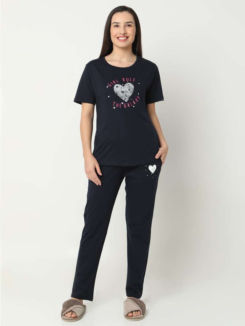 Buy Smarty Pants Graphic Printed Pure Cotton Night suit Night suits for Women 27015994 Myntra