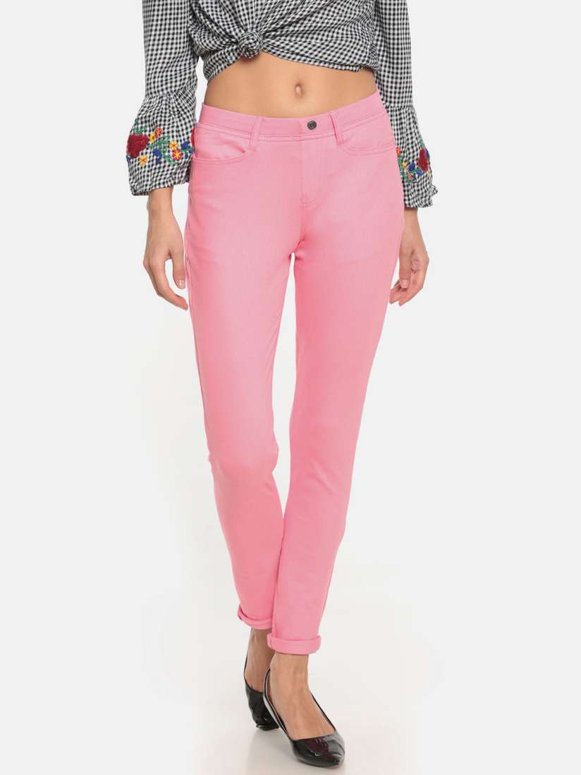 Go Colors Stretch Jeggings Buy Go Colors Women Pink Super Stretch