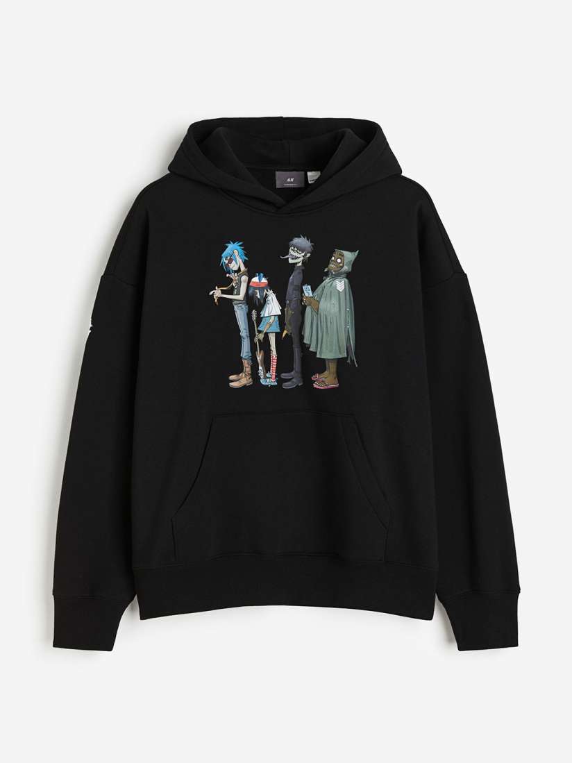 Buy H M Oversized Fit Printed Hoodie Sweatshirts for Men 27026240 Myntra