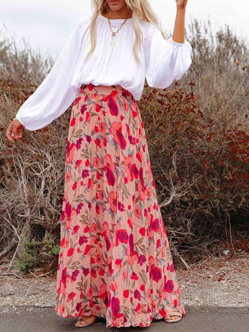Maxi skirt myntra clearance