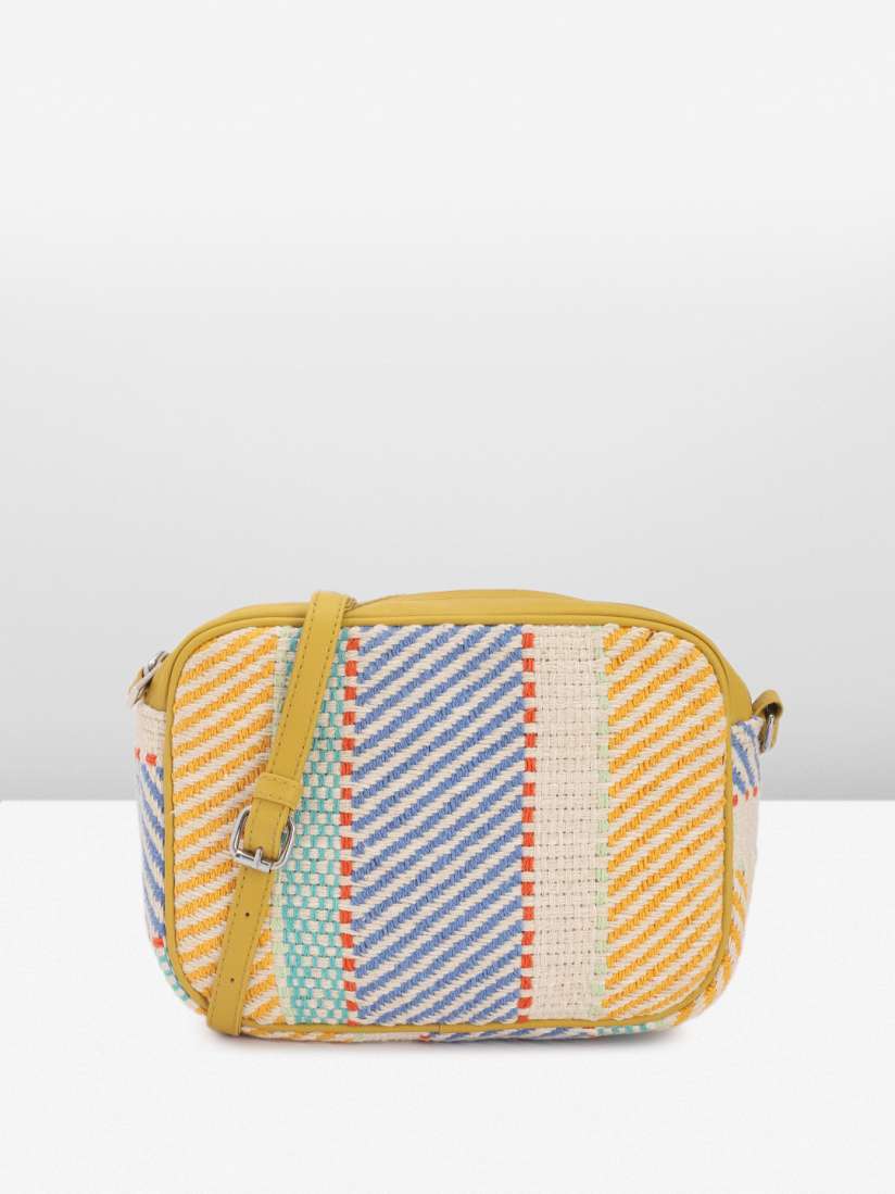 Buy Mast Harbour Striped Structured Sling Bag Handbags for Women 27032984 Myntra