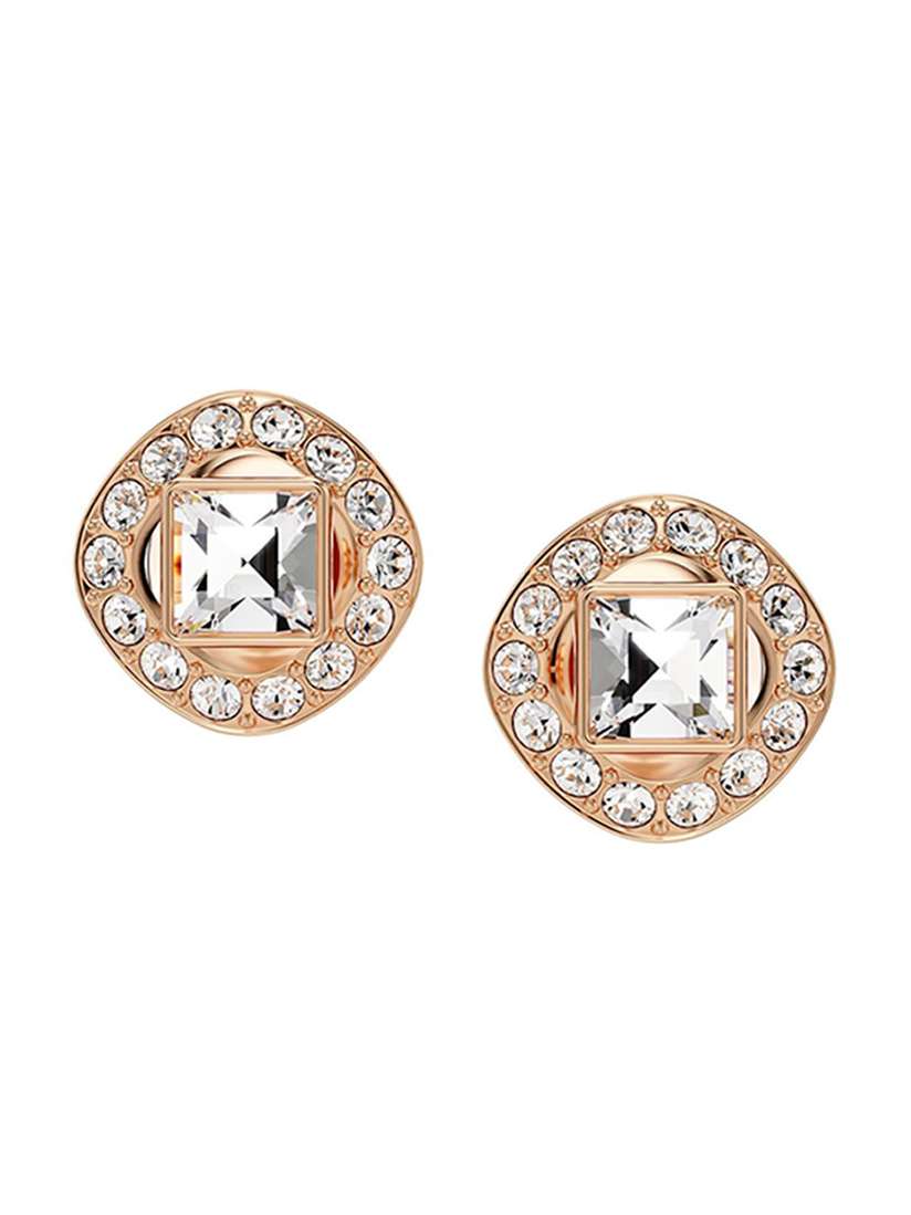 swarovski angelic earrings rose gold SWAROVSKI ANGELIC SQUARE:PE STUD CRY/ROS
