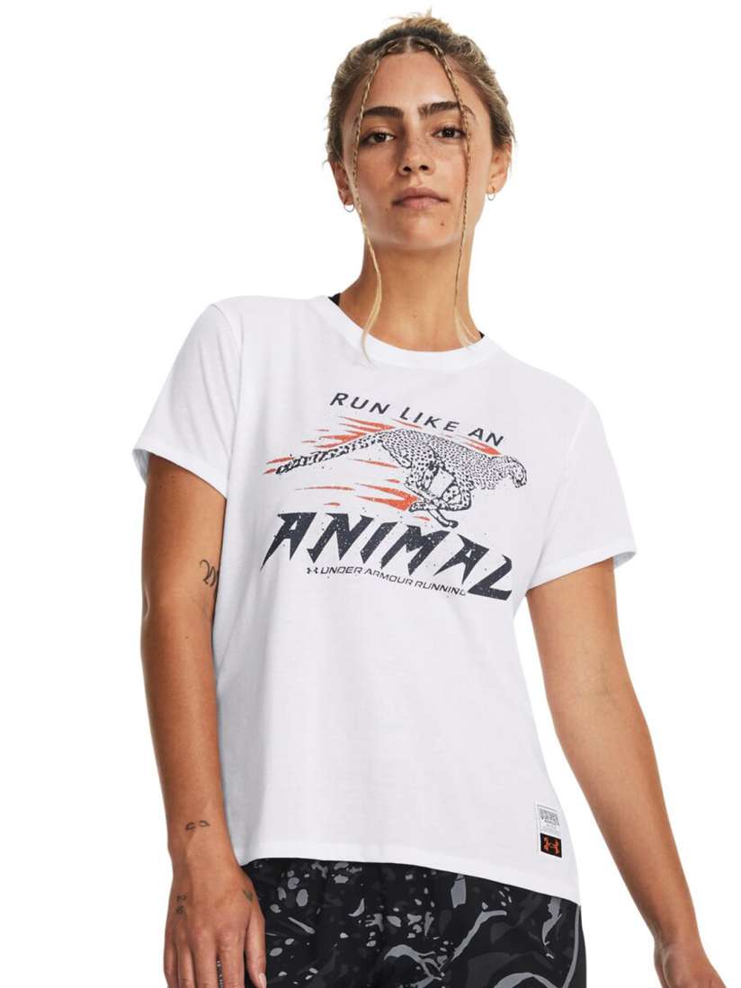 Buy UNDER ARMOUR Run Like Animal Printed Relaxed Fit T Shirt Tshirts for Women 27037522 Myntra