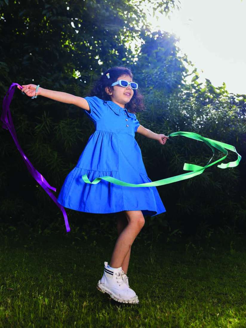 Buy Somersault Girls Shirt Collar Puff Sleeves Cotton Fit Flare Casual Dress Dresses for Girls 27038634 Myntra