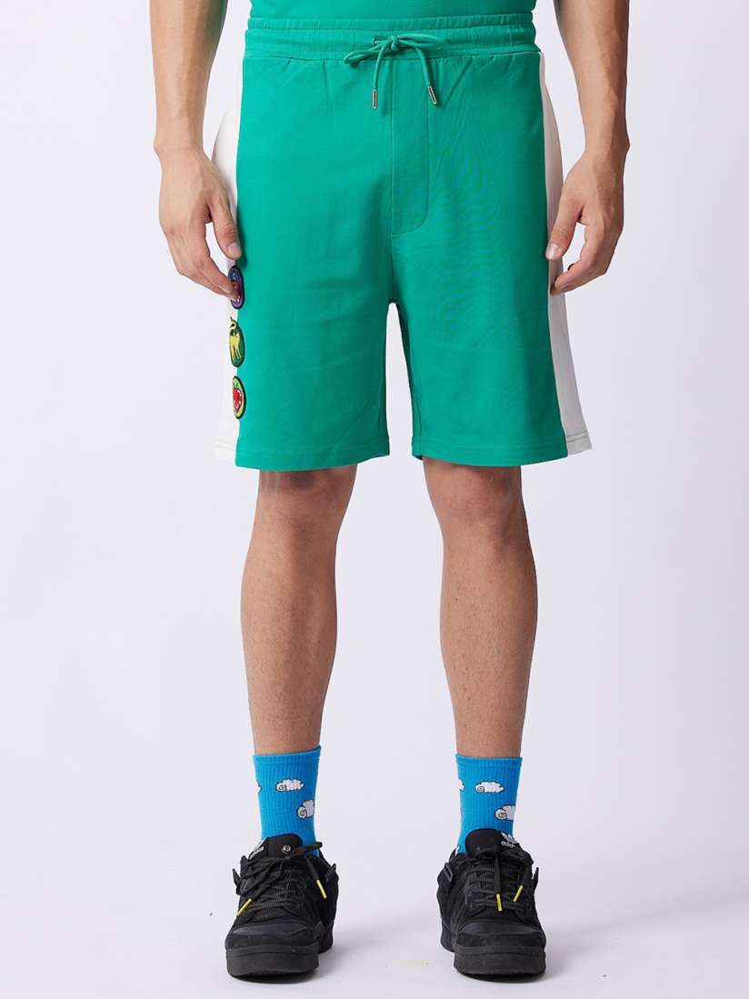 Buy Koovs Men Artist Edit Mid Rise Cotton Terry Sports Shorts Shorts for Men 27043408 Myntra