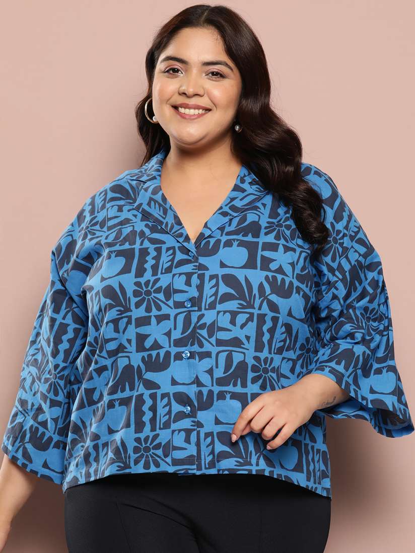 Buy Sztori Plus Size Abstract Printed Pure Cotton Top Tops for Women 27047206 Myntra