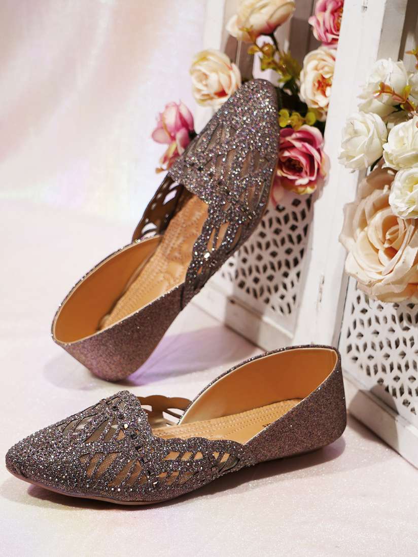 Embellished pointed flats shop