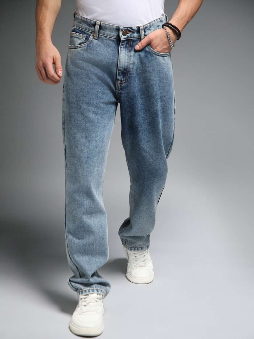 Buy High Star High Star Men Straight Fit Mid Rise Clean Look Heavy Fade Cotton Jeans Jeans for Men 27055934 Myntra