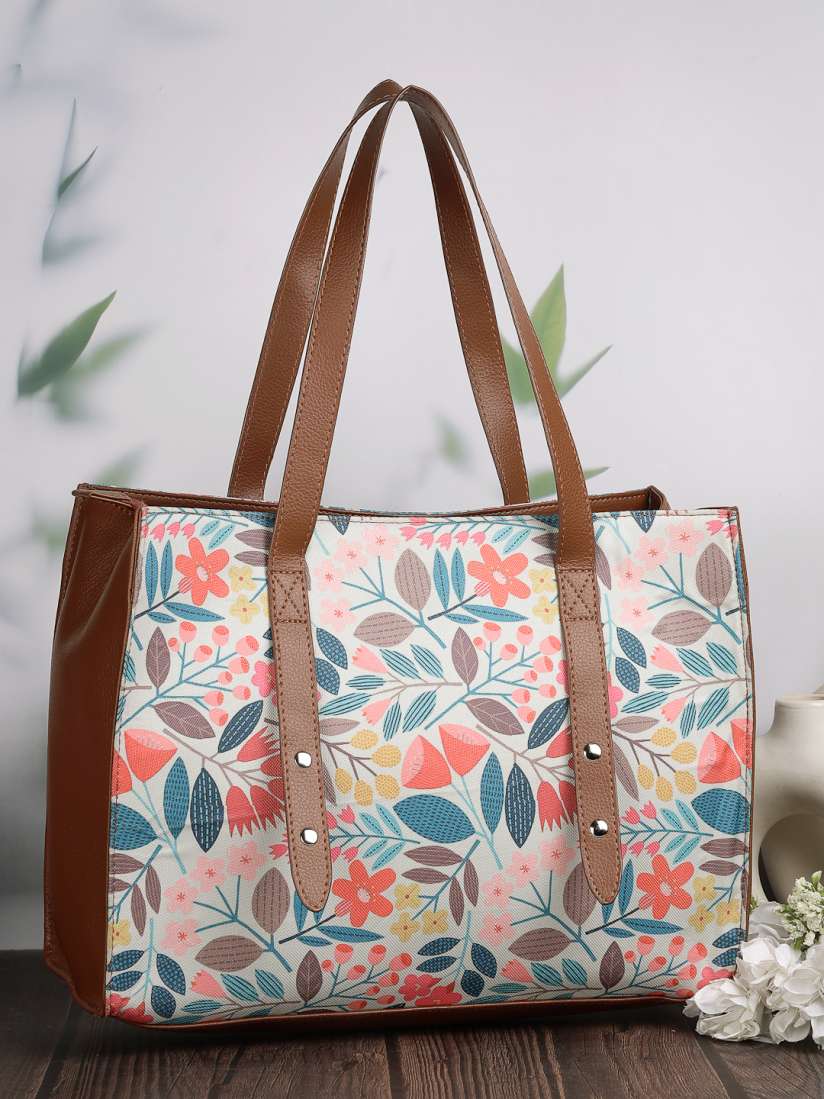 Buy Sangria Floral Printed Zip Detail Handheld Bag Up to 12 inch Handbags for Women 27057048 Myntra