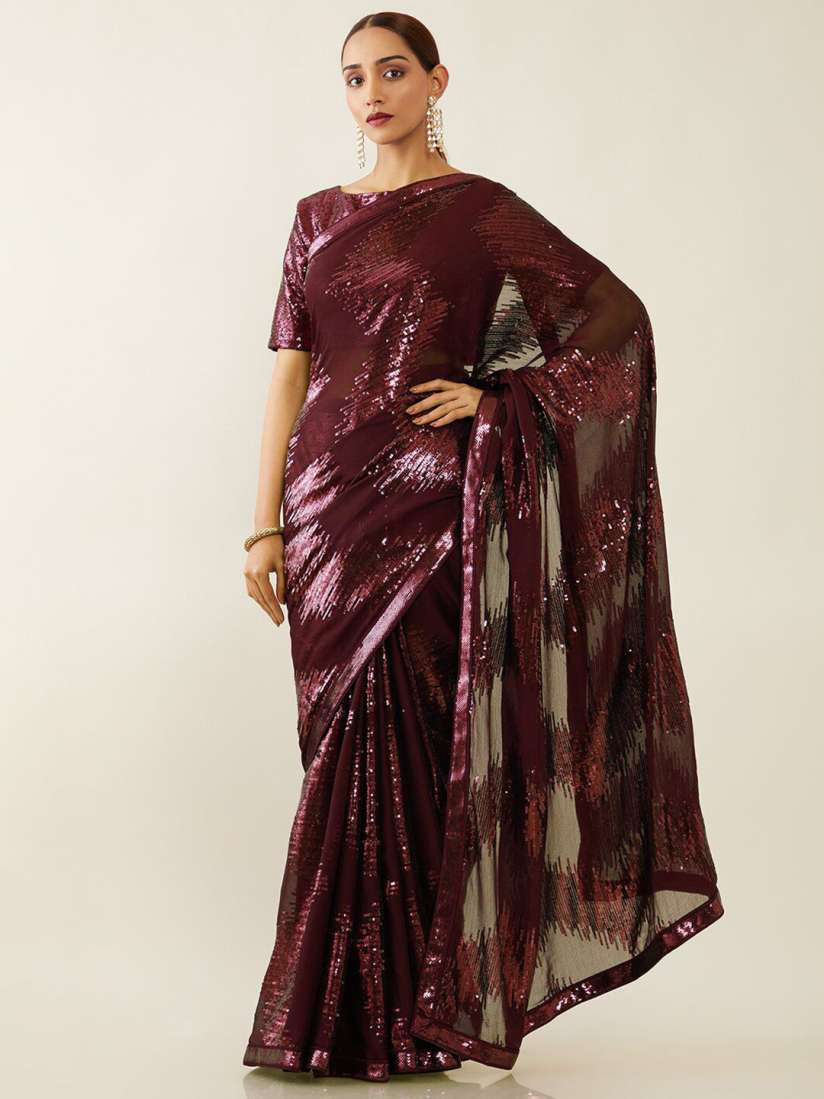 Buy Ekasya Embellished Party Wear Saree Sarees for Women 27057086 Myntra