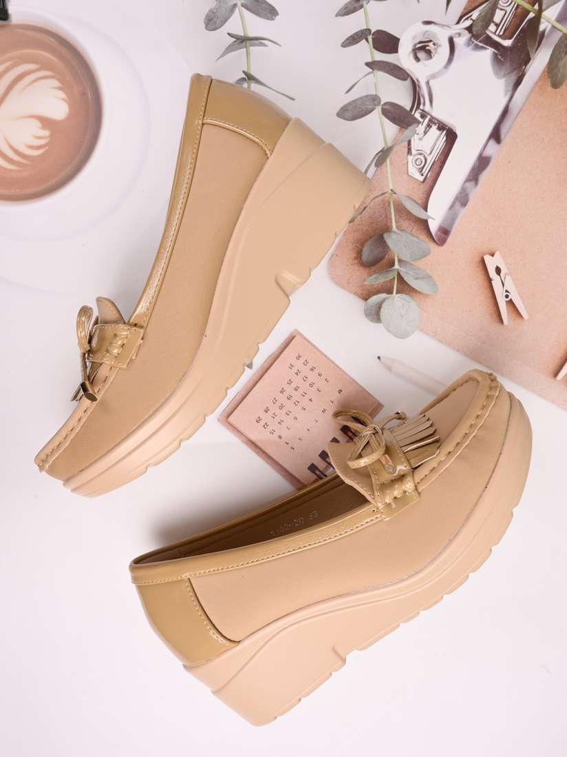 Wedge heel loafers cheap