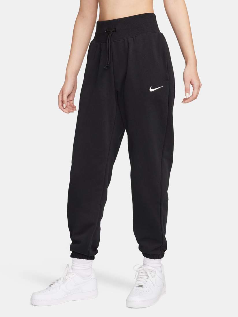 Buy Nike Women Black Sportswear Phoenix Fleece Trackpants Track Pants for Women 27065076 Myntra