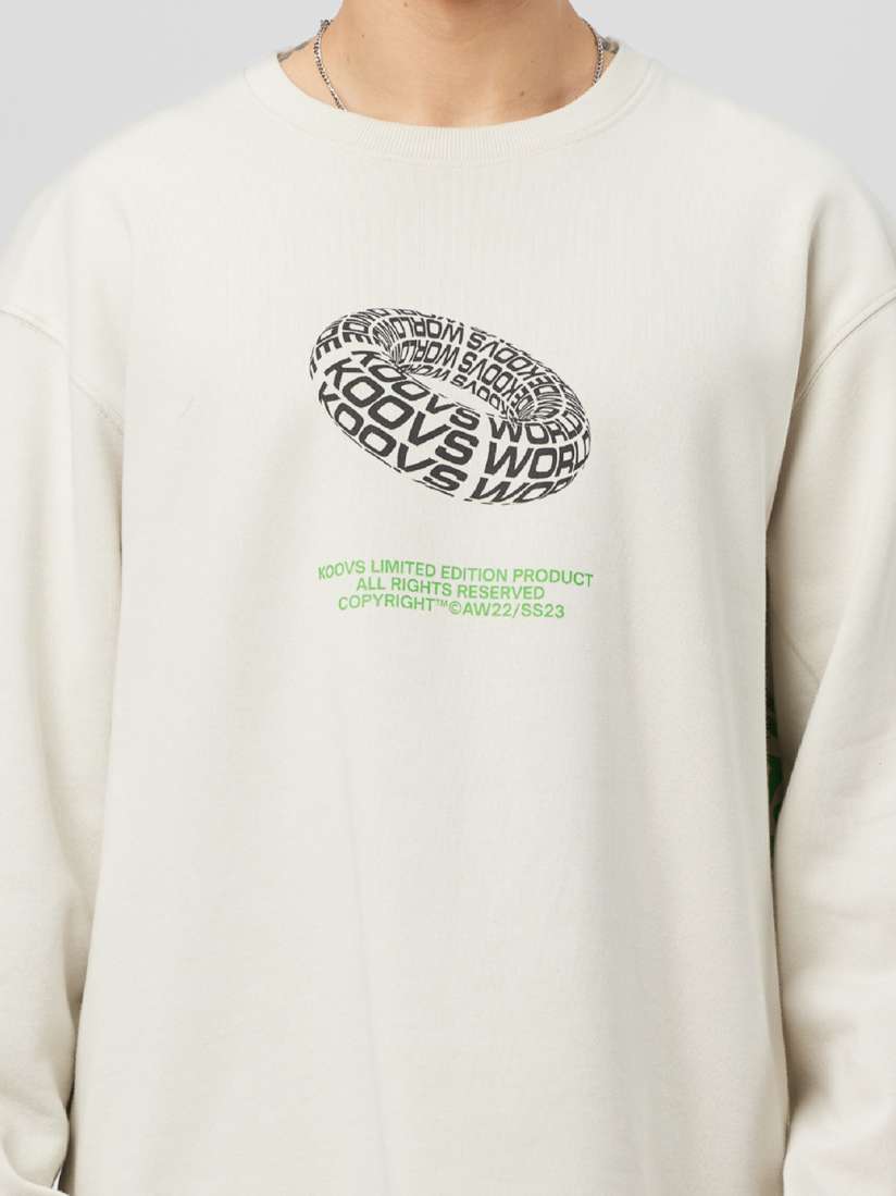 Buy Koovs Disc Graphic Printed Pure Cotton Pullover Sweatshirt Sweatshirts for Men 27068608 Myntra