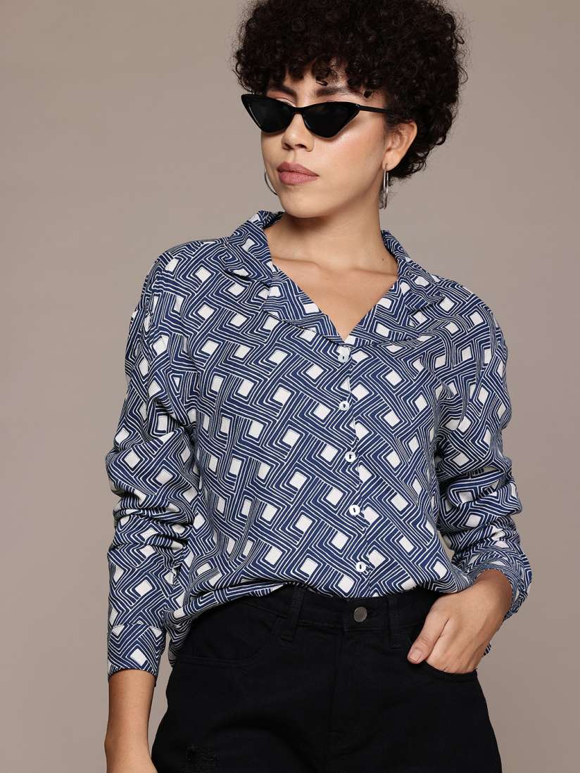 Buy The Roadster Lifestyle Co. Printed Casual Shirt Shirts for Women 27068798 Myntra