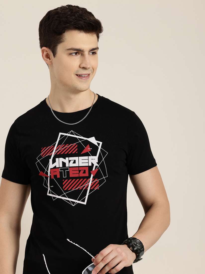 Buy HERE NOW Printed Pure Cotton T shirt Tshirts for Men 27069642 Myntra
