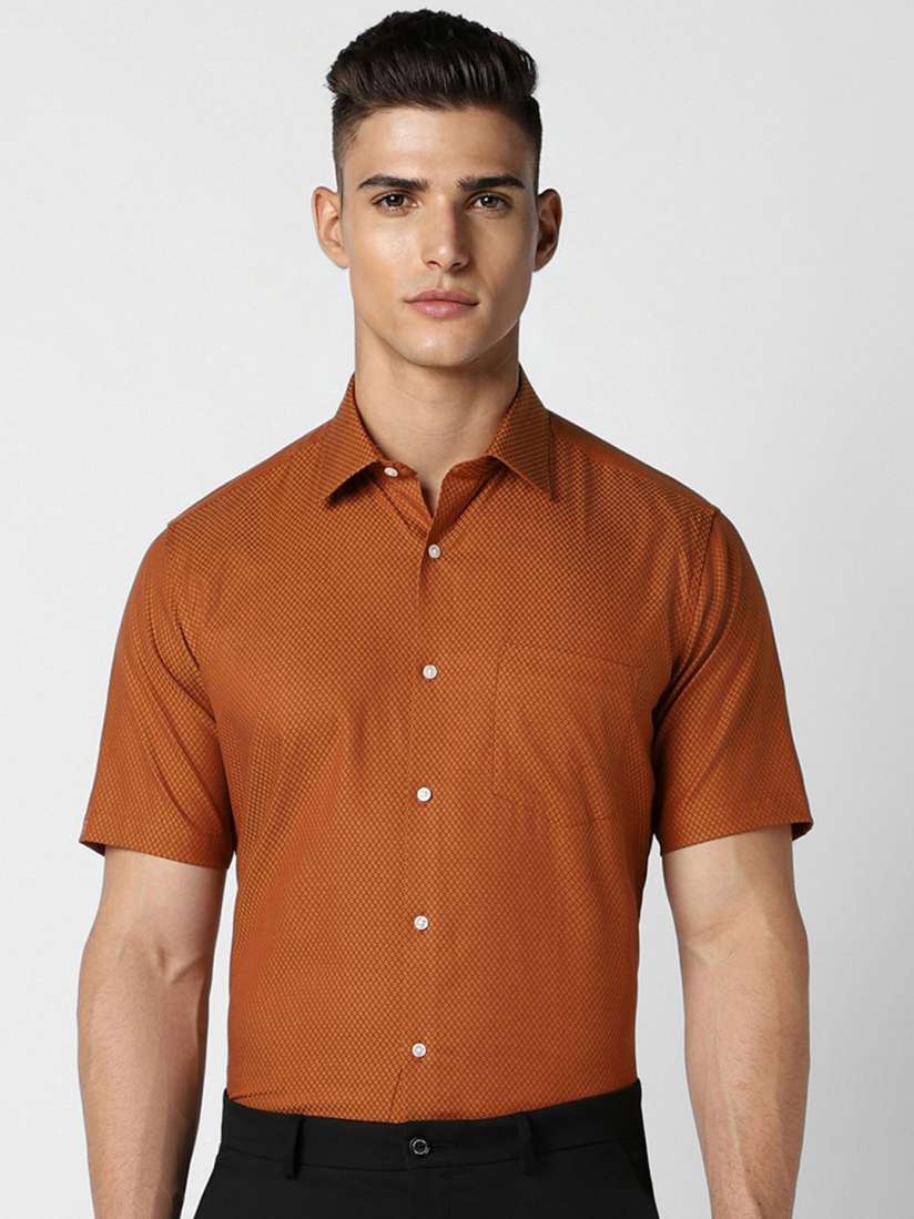 Buy Van Heusen Regular Fit Half Sleeves Cotton Opaque Party Shirt Shirts for Men 27089438 Myntra