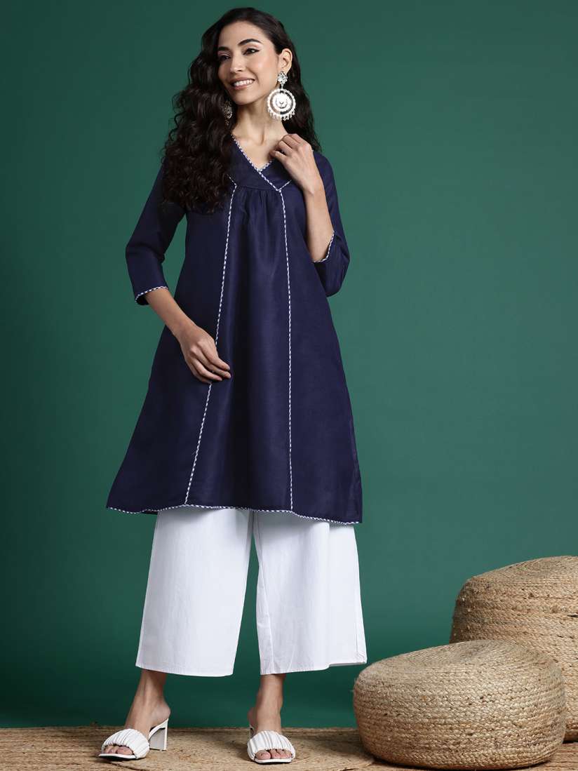 Buy Sangria Women Pleated A Line Kurta Kurtas for Women 27092602 Myntra