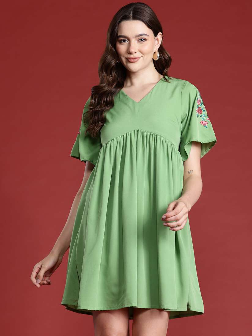 Buy all about you Flared Sleeve A Line Dress Dresses for Women 27092716 Myntra