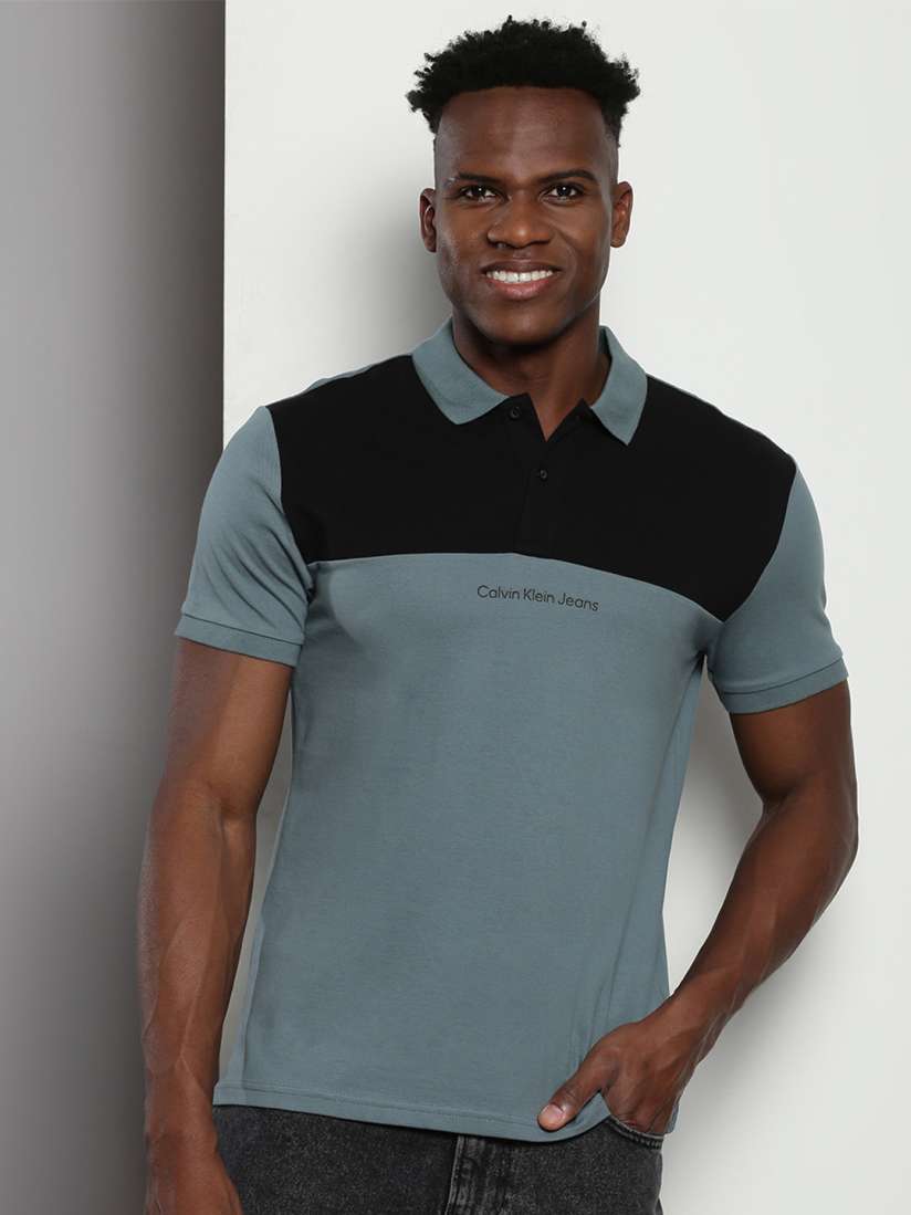 Calvin klein t shirt with collar hot sale
