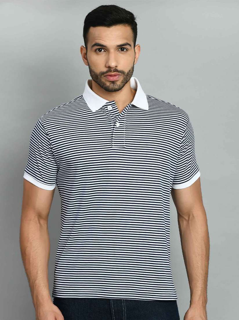 Squirehood Striped Polo T Shirts Online SQUIREHOOD Striped Polo