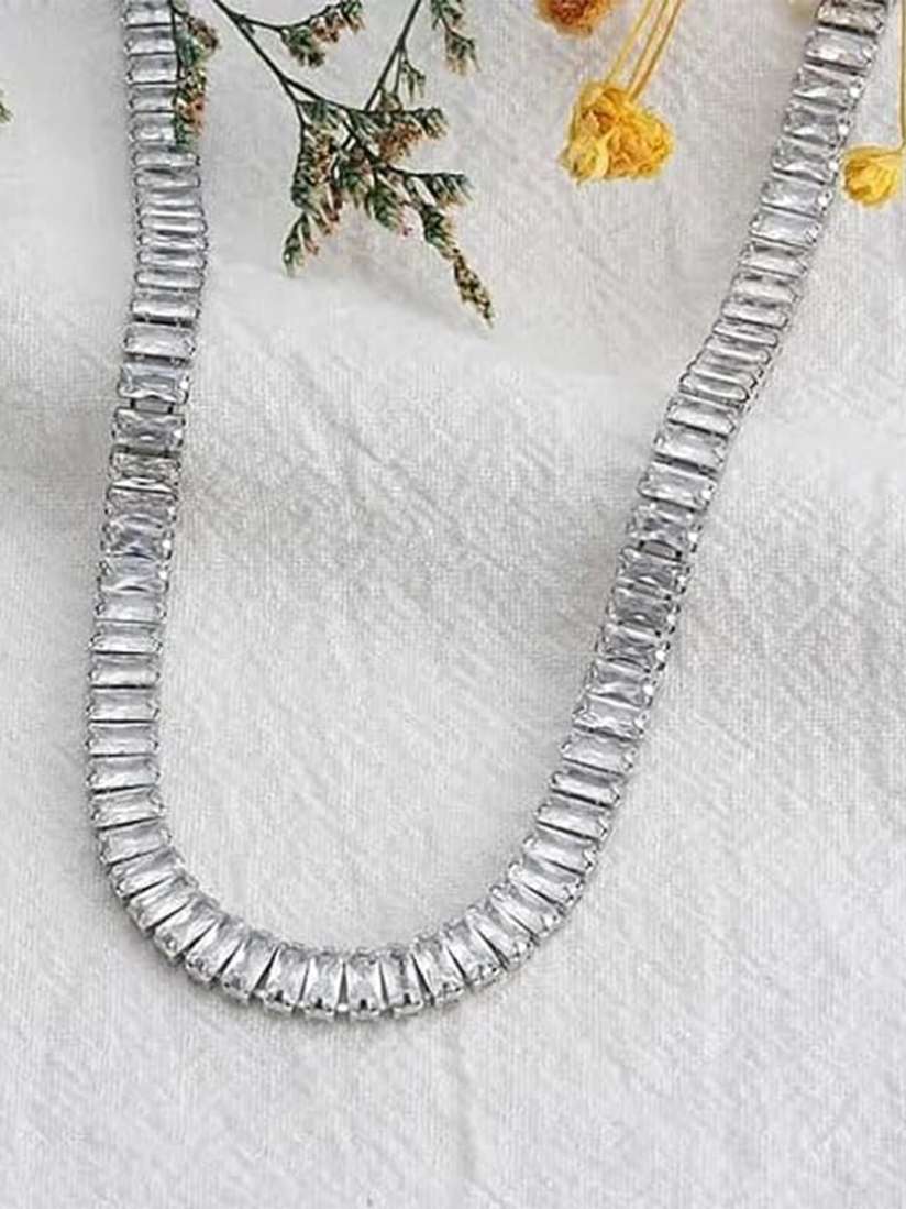 Diamond stud choker necklace clearance