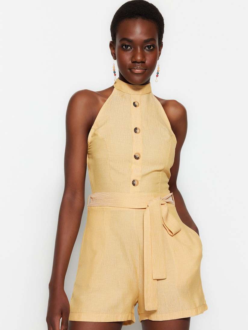 Buy Trendyol Halter Neck Playsuit Jumpsuit for Women 27114000 Myntra