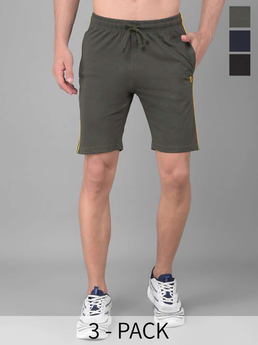 Buy Dollar Men Pack Of 3 Cotton Shorts Shorts for Men 27119480 Myntra