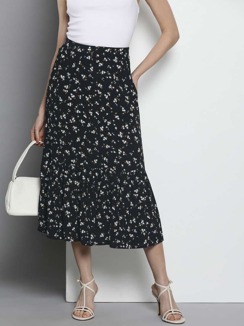Tommy hilfiger floral midi skirt on sale