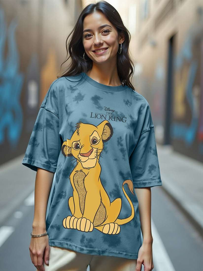 Oversized Tshirt Tshirt Simba Shop Styli Disney Lion King Graphic