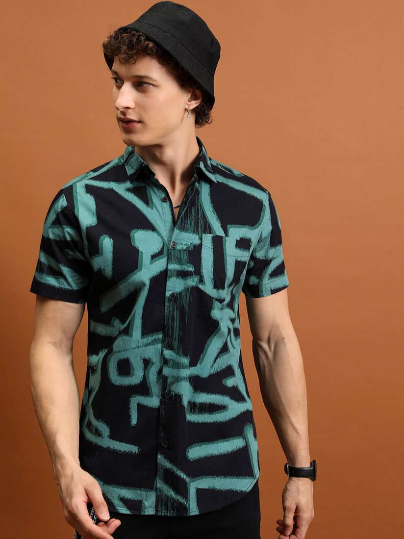 Buy Highlander Men Slim Fit Abstract Printed Shirt Shirts for Men 27140350 Myntra