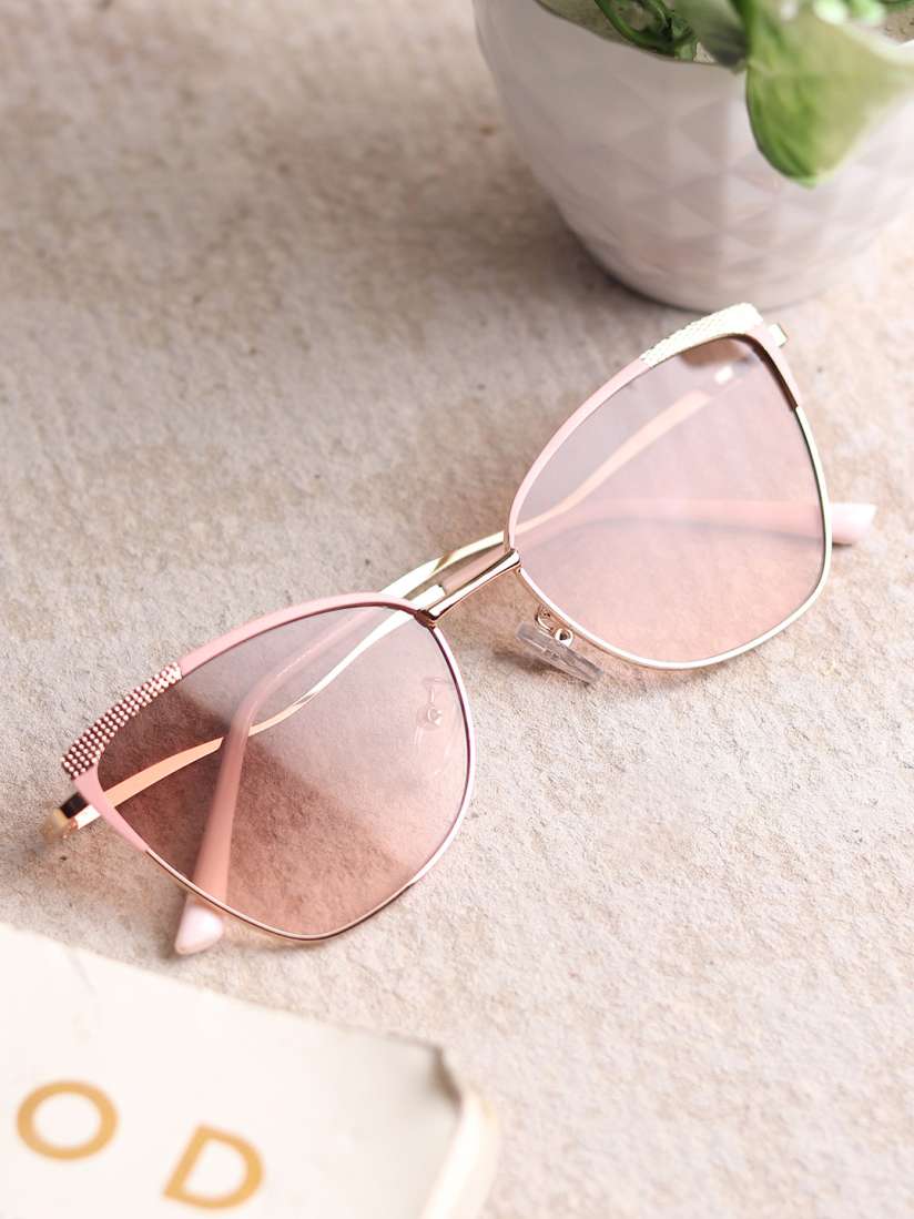 Buy DressBerry Unisex Pink Cateye Sunglasses with UV Protected Lens Cat eye vergara Pink Sunglasses for Unisex 27145350 Myntra