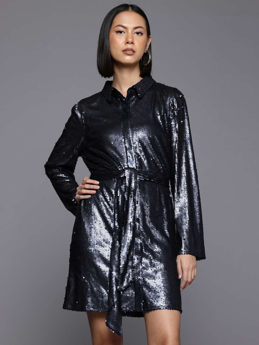 Buy DOROTHY PERKINS Sequin Embellished Mini Party Dress Dresses for Women 27149900 Myntra