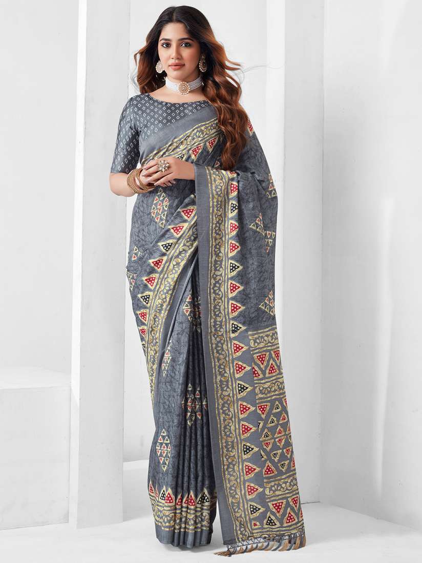 Buy KALINI Geometric Printed Saree Sarees for Women 27150682 Myntra