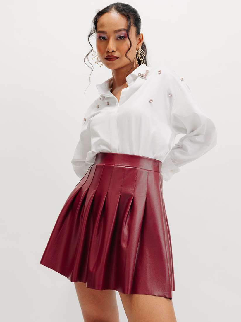 Red skirt myntra sale