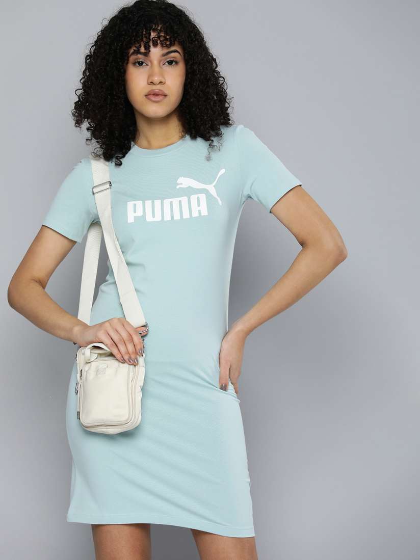 Buy Puma Brand Logo Printed T shirt Dress Dresses for Women 27156632 Myntra