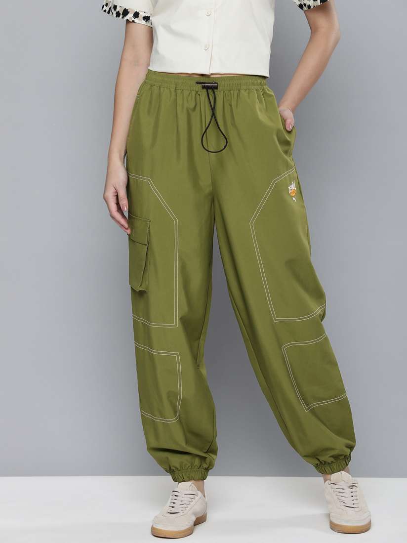 Buy Puma Women Relaxed Straight Fit High Rise Joggers Trousers Trousers for Women 27156788 Myntra