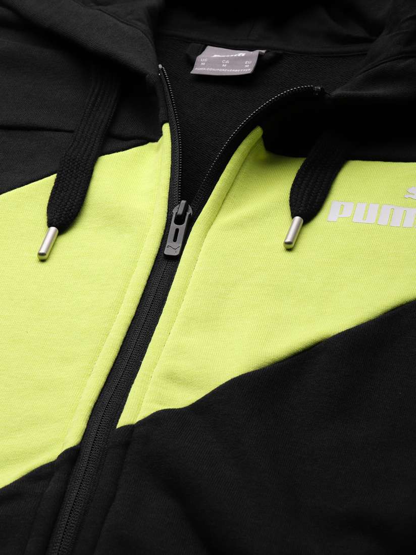 Puma tracksuit yellow black clearance