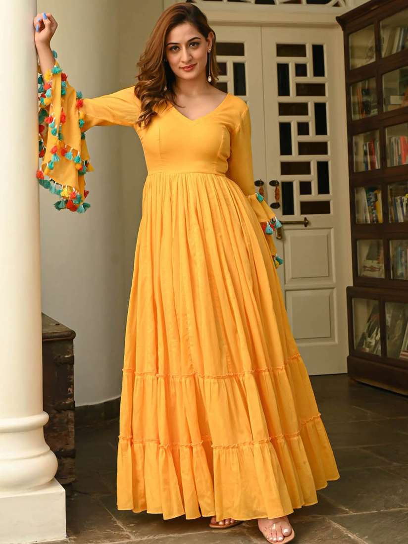 Anarkali gown myntra discount