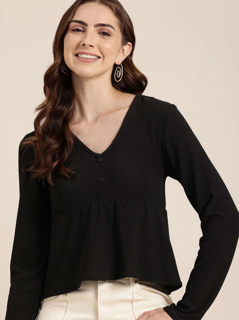 Buy HERE NOW Self Design A Line Top Tops for Women 27160288 Myntra