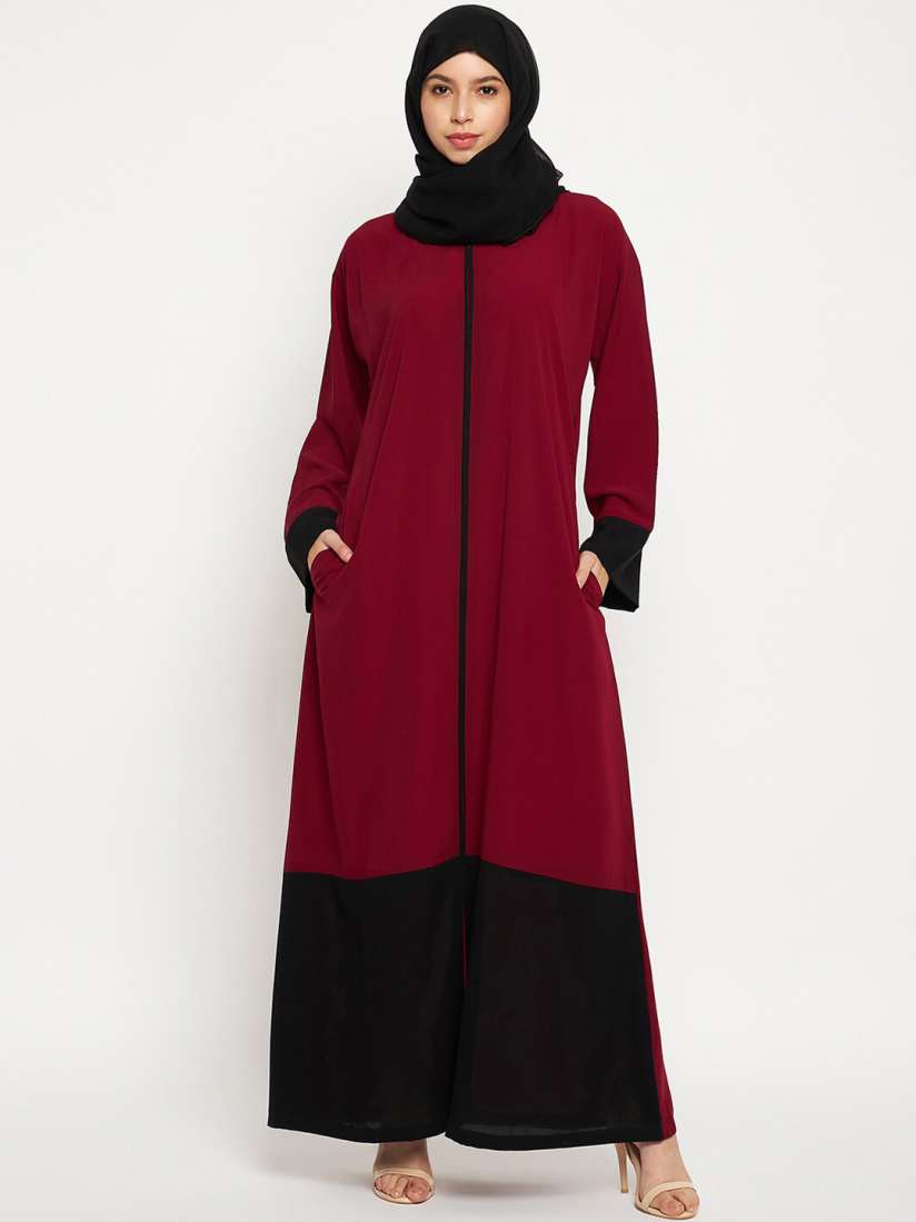 Buy NABIA A line Abaya Burqa With Side Pockets Burqas for Women 27163496 Myntra