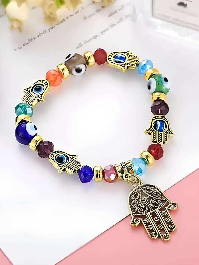 Buy KARISHMA KREATIONS Set of 2 Beaded Elasticated Bracelets Bracelet for Unisex 27165248 Myntra