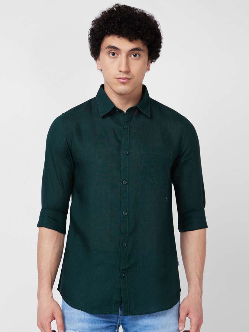 Spykar linen shirts sales