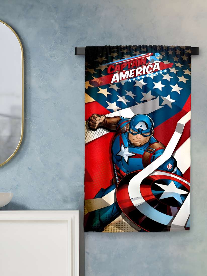 Buy Sassoon Blue Black Captain America Printed Cotton 380 GSM Bath Towel Bath Towels for Unisex Kids 27179948 Myntra