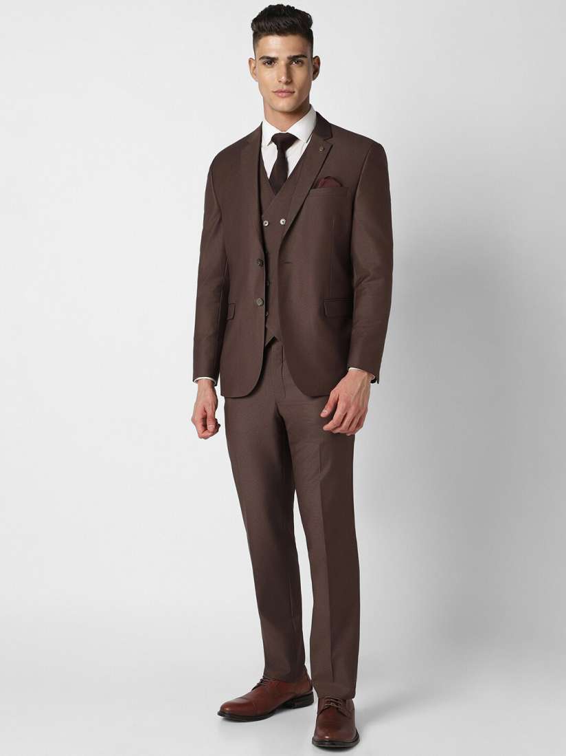 Buy Van Heusen Slim Fit Single Breasted Three Piece Formal Suit Suits for Men 27186738 Myntra