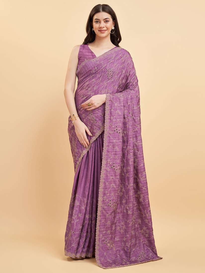 Buy Tasarika Floral Embroidered Pure Silk Saree Sarees for Women 27189956 Myntra